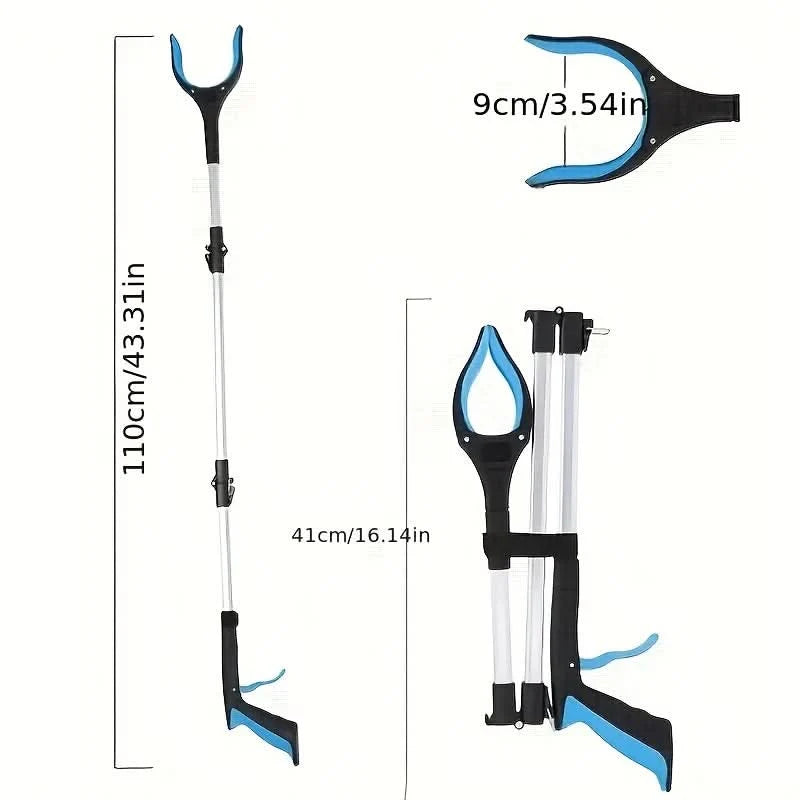 Trash Grabber Tool Foldable Telescopic Magnetic Tip