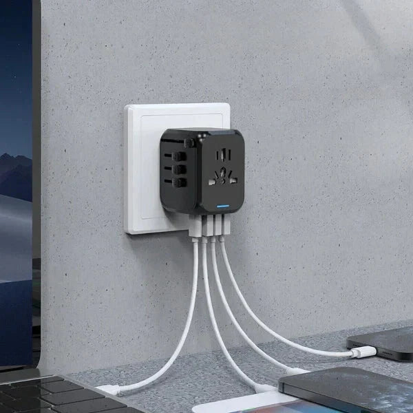 Travel Adapter Universal 4 Port USB Surge Protection