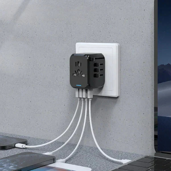 Travel Adapter Universal 4 Port USB Surge Protection