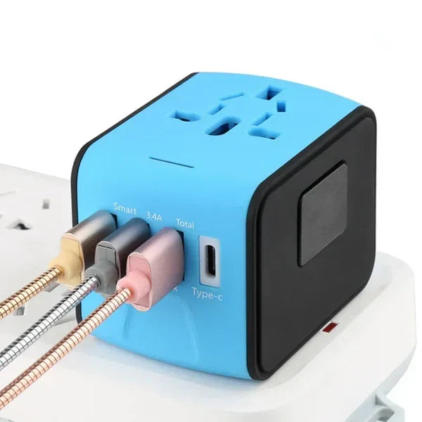 Travel Adapter Universal 4 Port USB Surge Protection