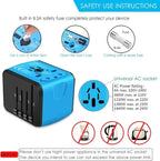 Travel Adapter Universal 4 Port USB Surge Protection