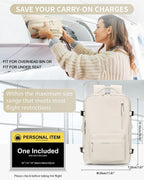 Travel Backpack 40L Water-Resistant Shoe Compartment