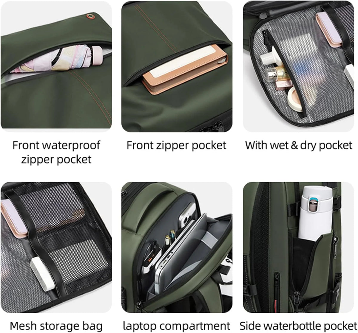 Travel Backpack 48L Expandable Vacuum Compression Waterproof