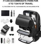 Travel Backpack 50 L Waterproof Anti-Theft Built-In USB Port