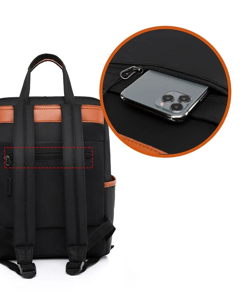 Travel Backpack Anti-Theft Hidden Back Zipper & Luggage Sleeve
