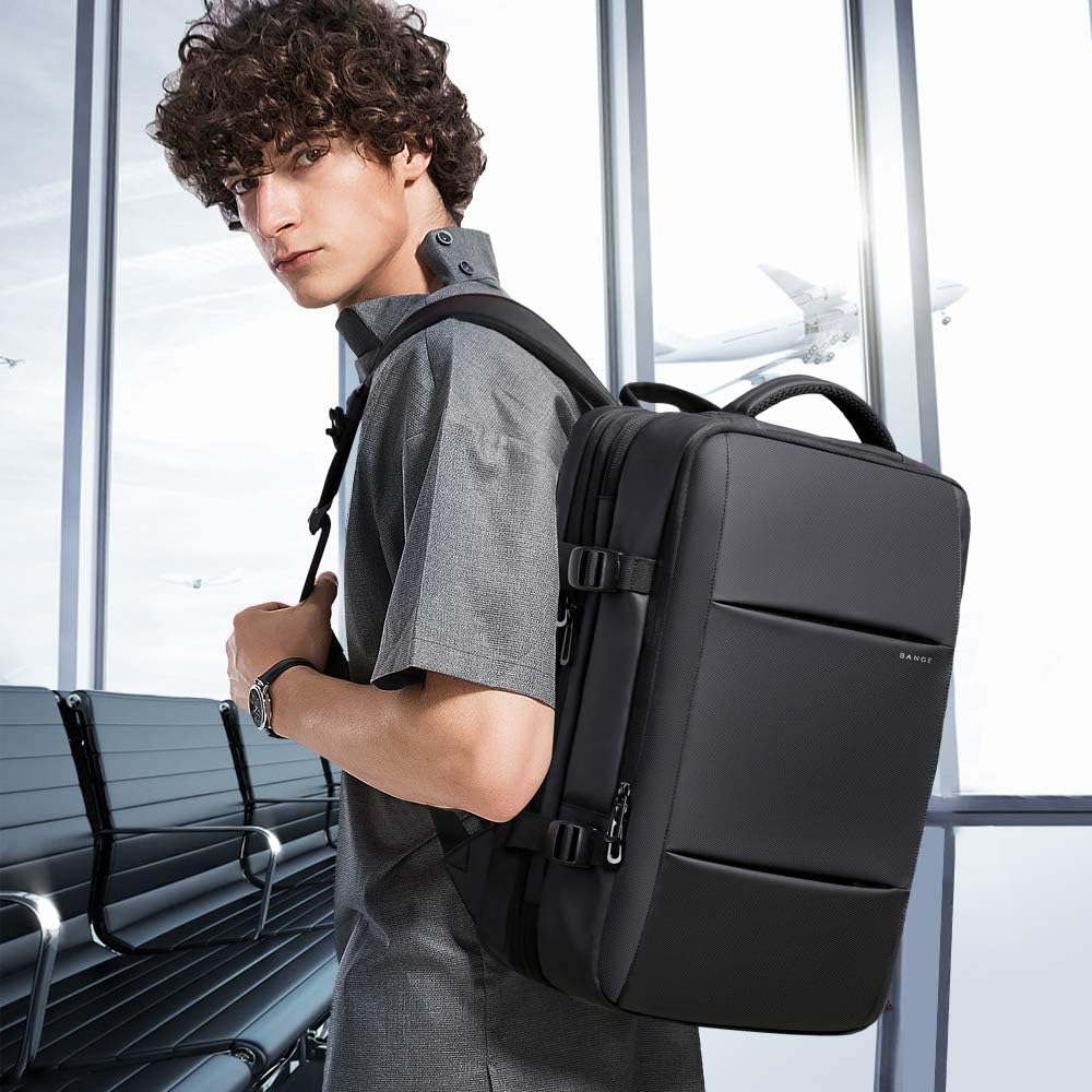Travel Backpack Expandable 26–45L Laptop Sleeve & Anti-Theft Pocket