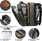 Travel Backpack Expandable 26–45L Laptop Sleeve & Anti-Theft Pocket