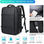 Travel Backpack Expandable 26–45L Laptop Sleeve & Anti-Theft Pocket