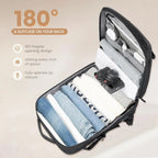 Travel Backpack Expandable 40L Water-Resistant Laptop Sleeve & USB