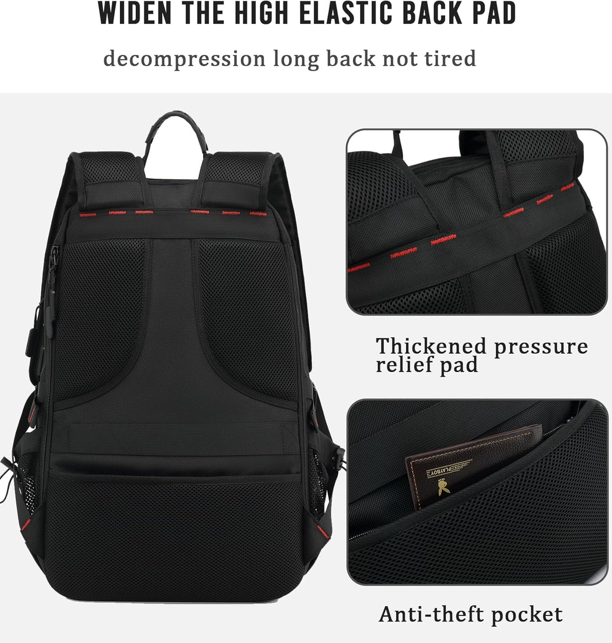 Travel Backpack Expandable 60L Water-Resistant Laptop Compartment