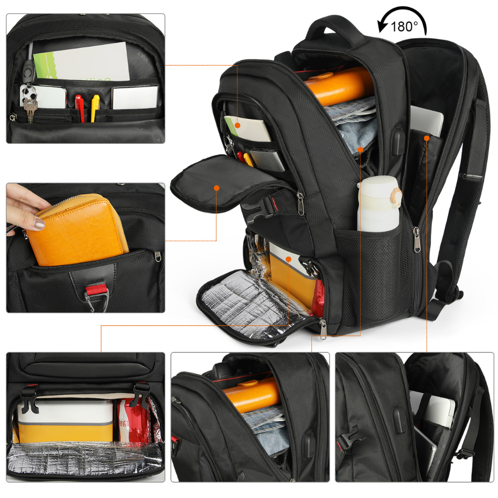 Travel Backpack Insulated Compartment & 17.3 Inch Laptop Sleeve