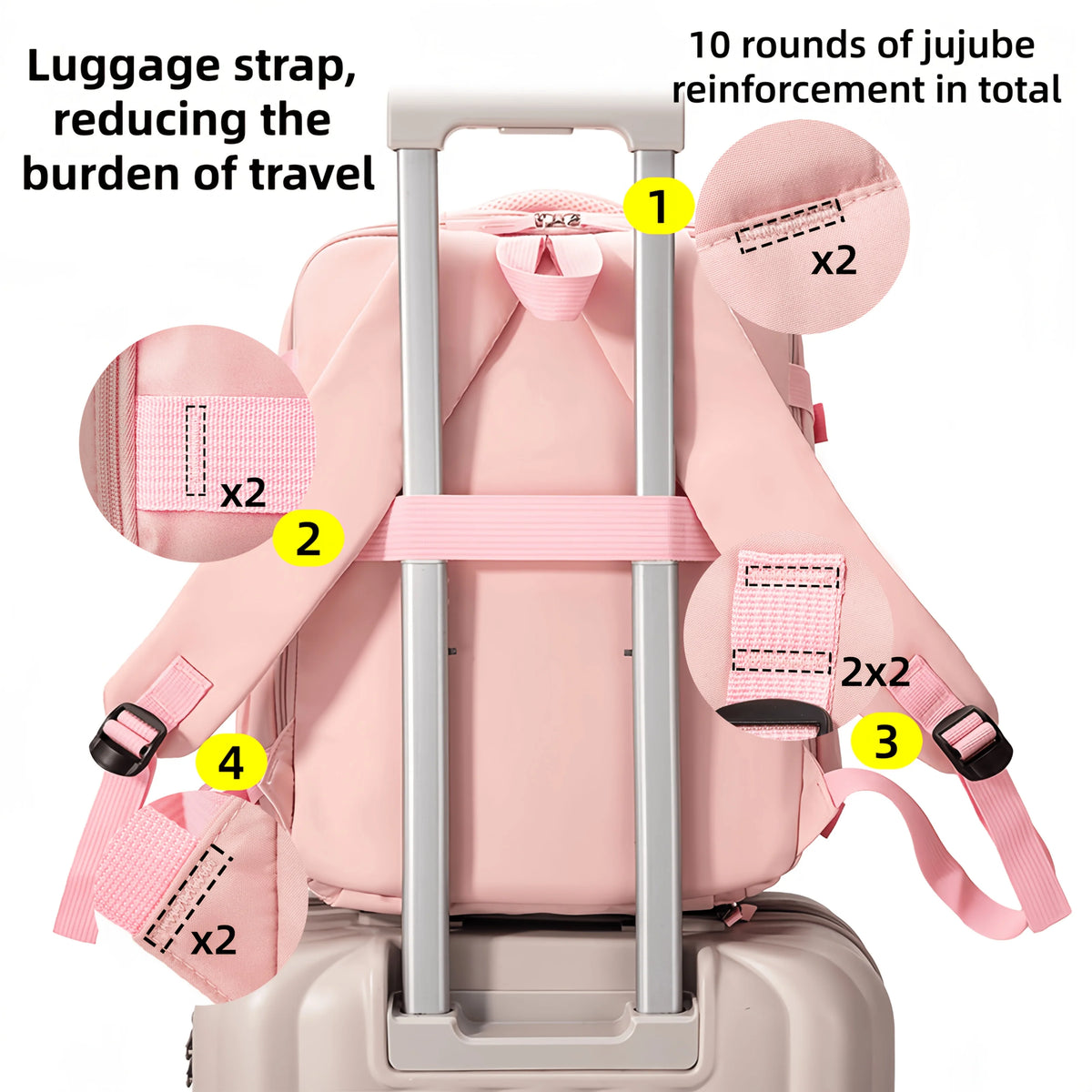Travel Backpack Large Capacity Separate Shoe Compartment