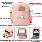 Travel Backpack Large Capacity Separate Shoe Compartment