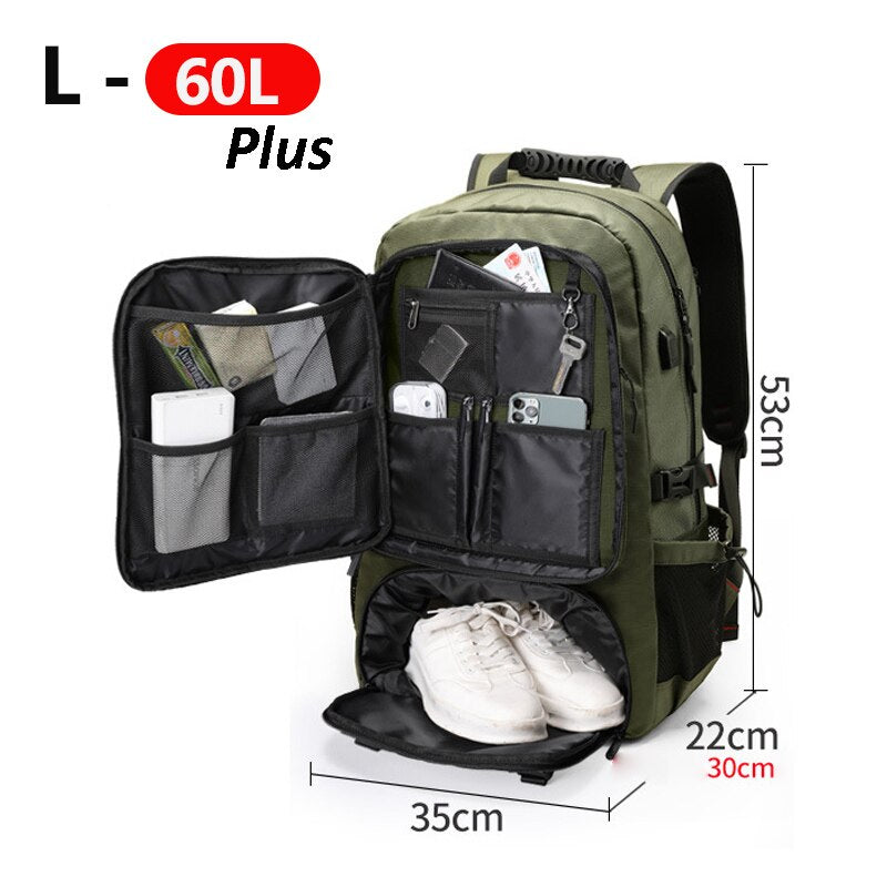 Travel Backpack Large Capacity Water-Resistant Polyester