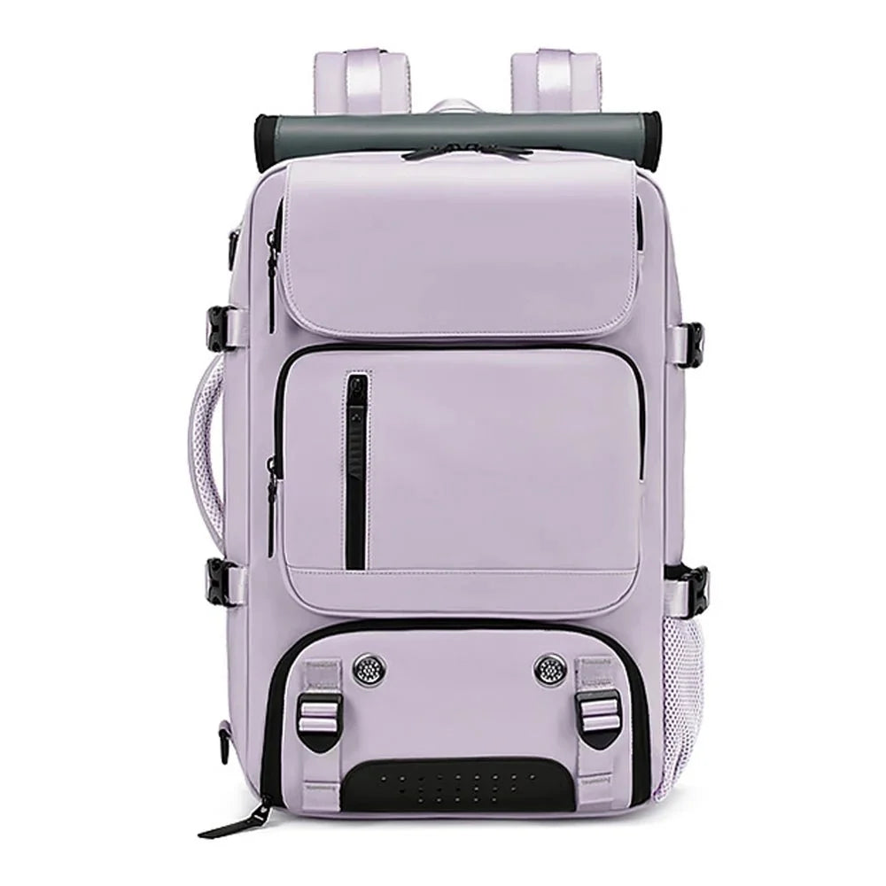 Travel Backpack Separate Shoe Compartment Waterproof Fits 15.6in Laptop