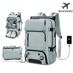 Travel Backpack Separate Shoe Compartment Waterproof Fits 15.6in Laptop