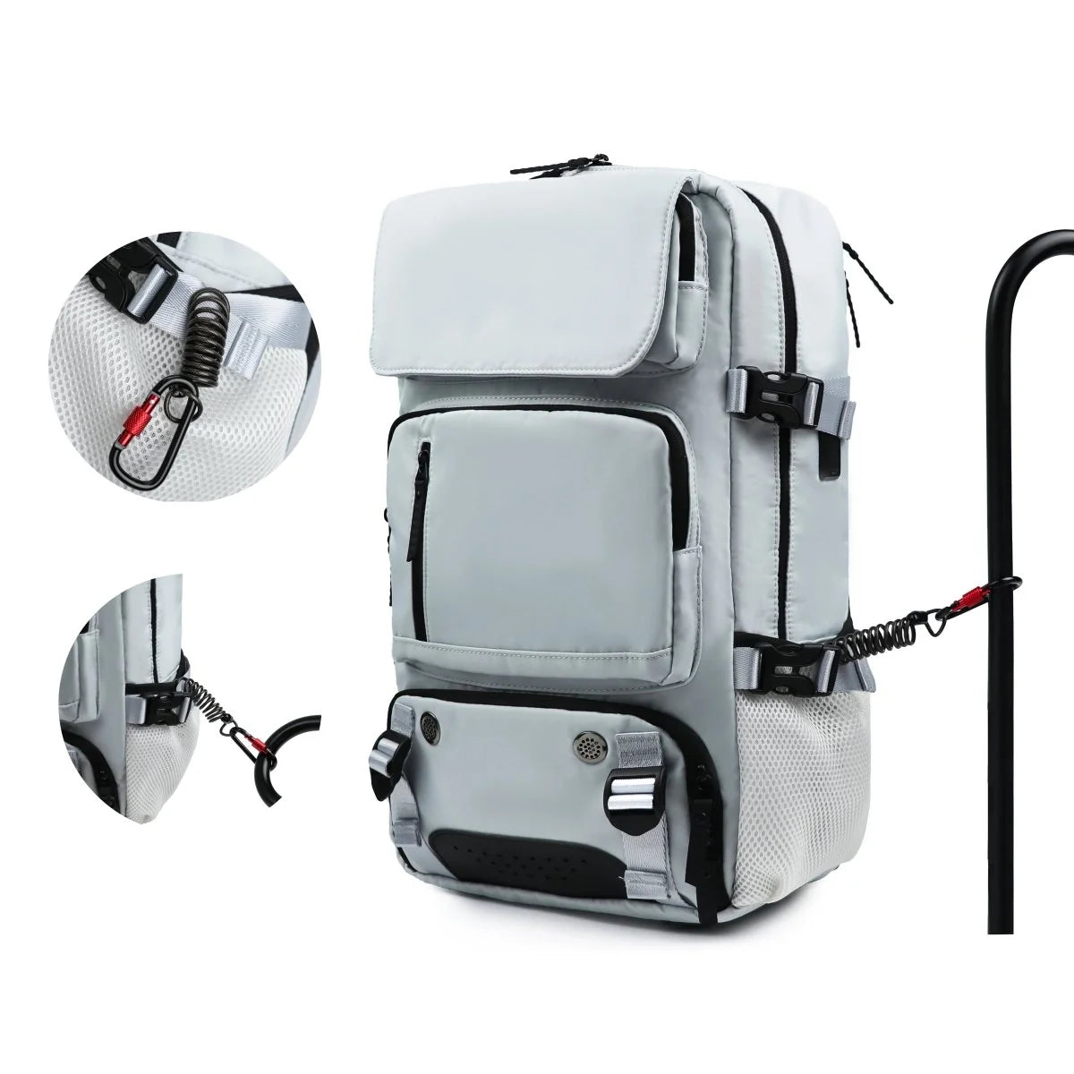 Travel Backpack Separate Shoe Compartment Waterproof Fits 15.6in Laptop