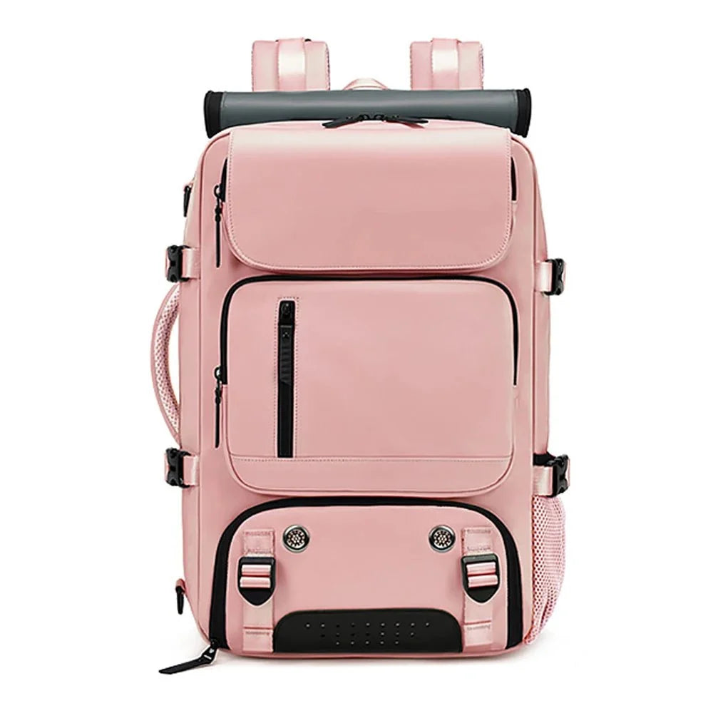 Travel Backpack Separate Shoe Compartment Waterproof Fits 15.6in Laptop