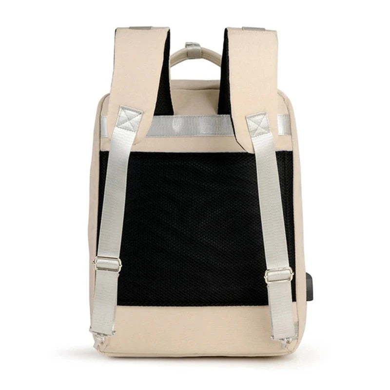 Travel Backpack Slash-Resistant Fabric Hidden Zippers USB Port