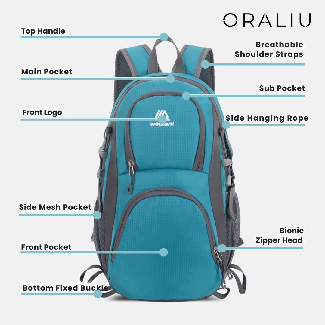 Travel Backpack Ultralight Waterproof Nylon Ventilated Back Support