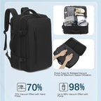 Travel Backpack Vacuum Compression Built-In Pump Expandable 56–75L
