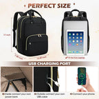 Travel Backpack Water-Resistant TSA-Friendly Lay-Flat Fits 15.6 Inch Laptop