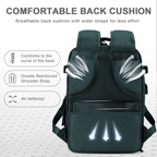 Travel Backpack Water-Resistant USB Charging Laptop Compartment