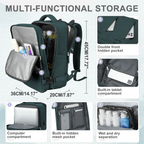 Travel Backpack Water-Resistant USB Charging Laptop Compartment