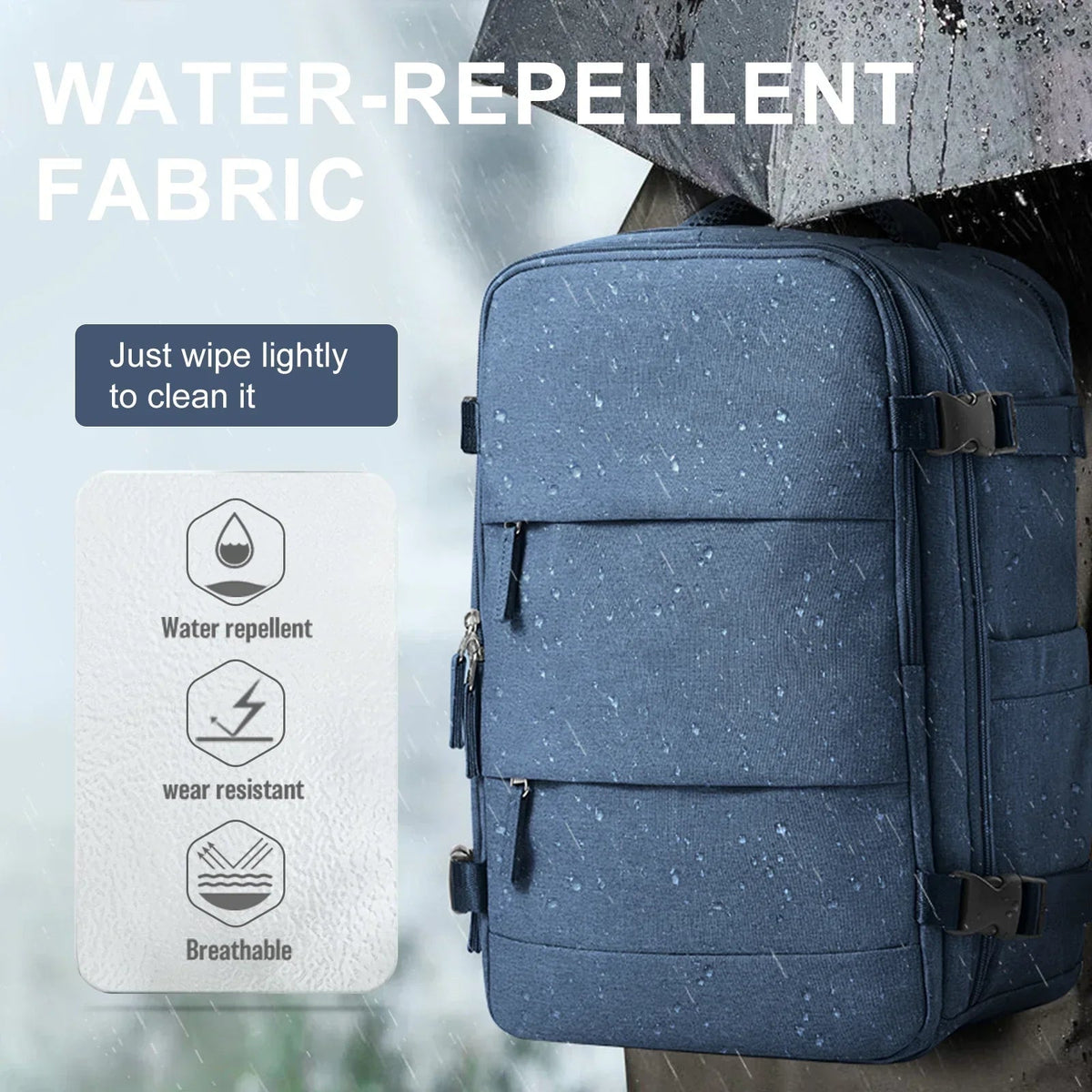 Travel Backpack Water-Resistant & Wet-Dry Compartment 15.6in Laptop Pocket
