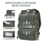 Travel Backpack Waterproof Nylon 35L Ergonomic Padded Straps