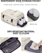 Travel Backpack Waterproof Padded 14-Inch Laptop & Shoe Compartment