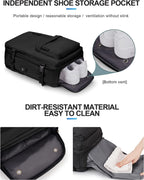 Travel Backpack Waterproof Padded 14-Inch Laptop & Shoe Compartment