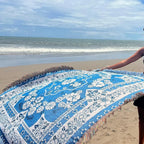 Travel Blanket Boho Floral Microfiber Lightweight