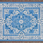 Travel Blanket Boho Floral Microfiber Lightweight