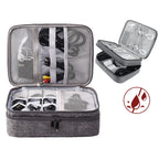 Travel Cable Organizer Double-Layer Waterproof & Padded Dividers