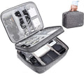 Travel Cable Organizer Double-Layer Waterproof & Padded Dividers