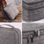 Travel Cable Organizer Double-Layer Waterproof & Padded Dividers