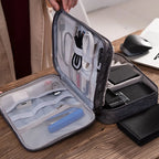 Travel Cable Organizer Double-Layer Waterproof & Padded Dividers