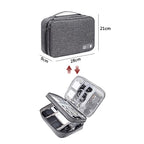 Travel Cable Organizer Double-Layer Waterproof & Padded Dividers