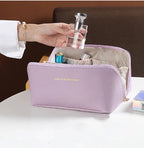 Travel Cosmetic Bag Large Capacity Water-Resistant PU Leather