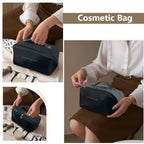 Travel Cosmetic Bag Large Capacity Water-Resistant PU Leather