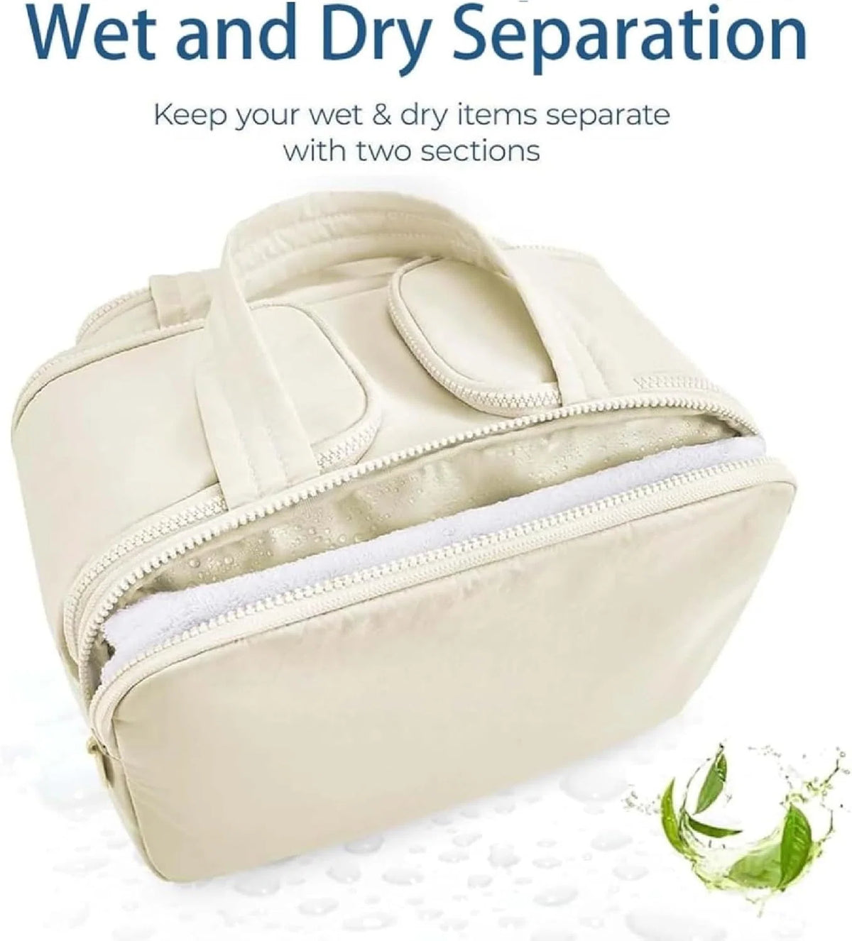Travel Cosmetic Bag Large Waterproof Pocket 4 Compartments