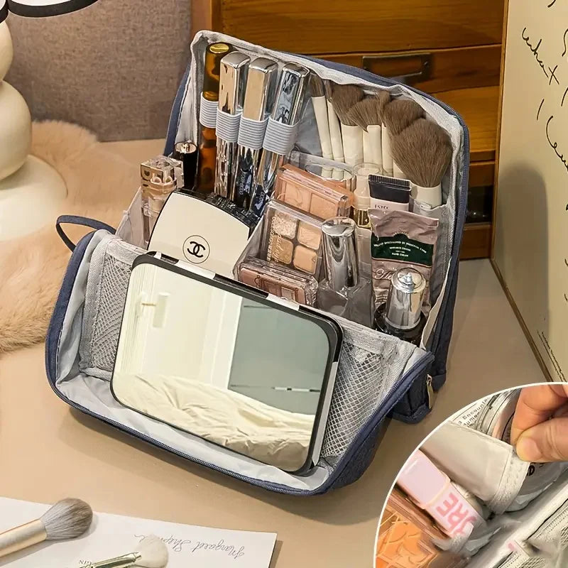 Travel Cosmetic Bag Padded & Waterproof Smart Compartments