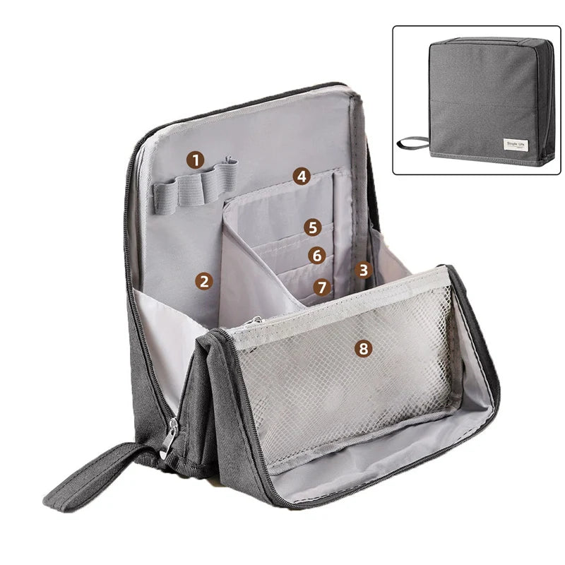 Travel Cosmetic Bag Padded & Waterproof Smart Compartments