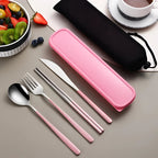Travel Cutlery Set Stainless Steel Protective Case