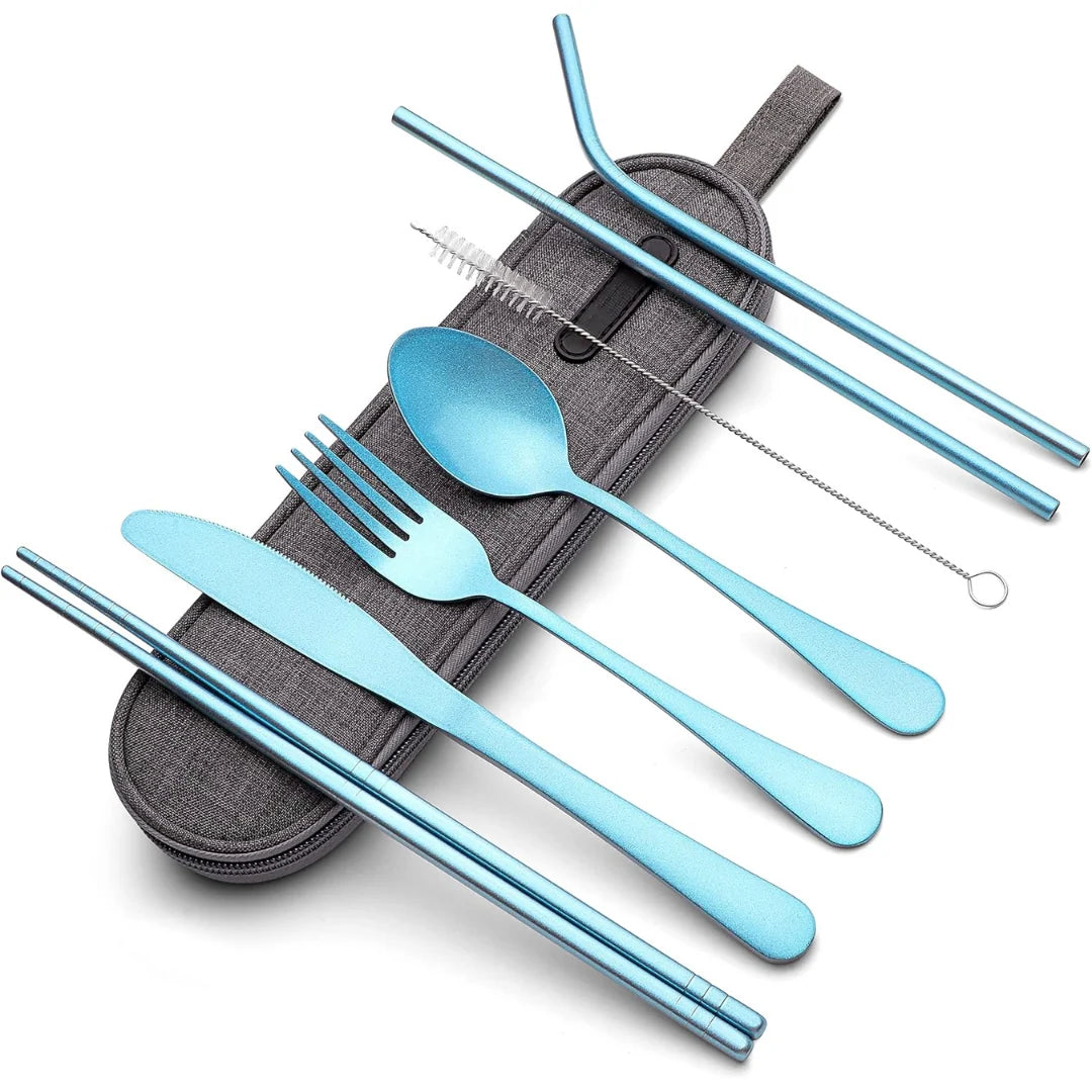 Travel Cutlery Set Stainless Steel Waterproof Case