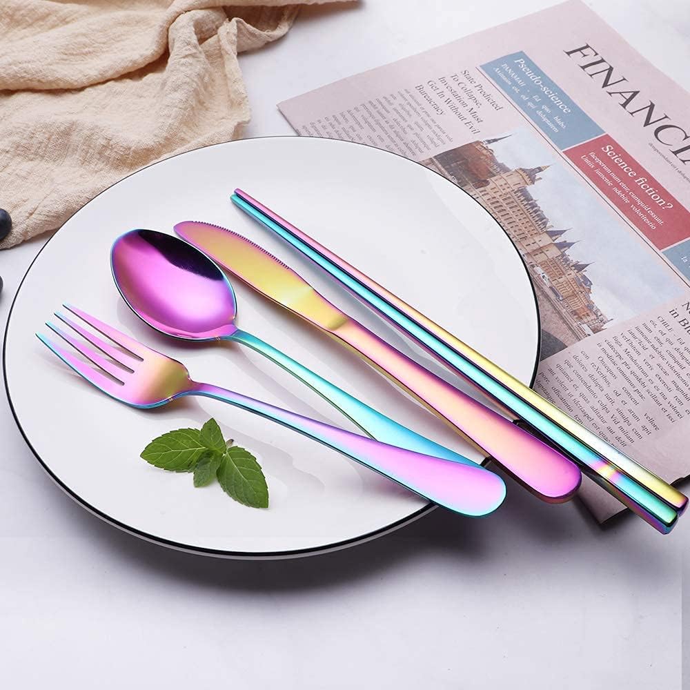 Travel Cutlery Set Stainless Steel Waterproof Case