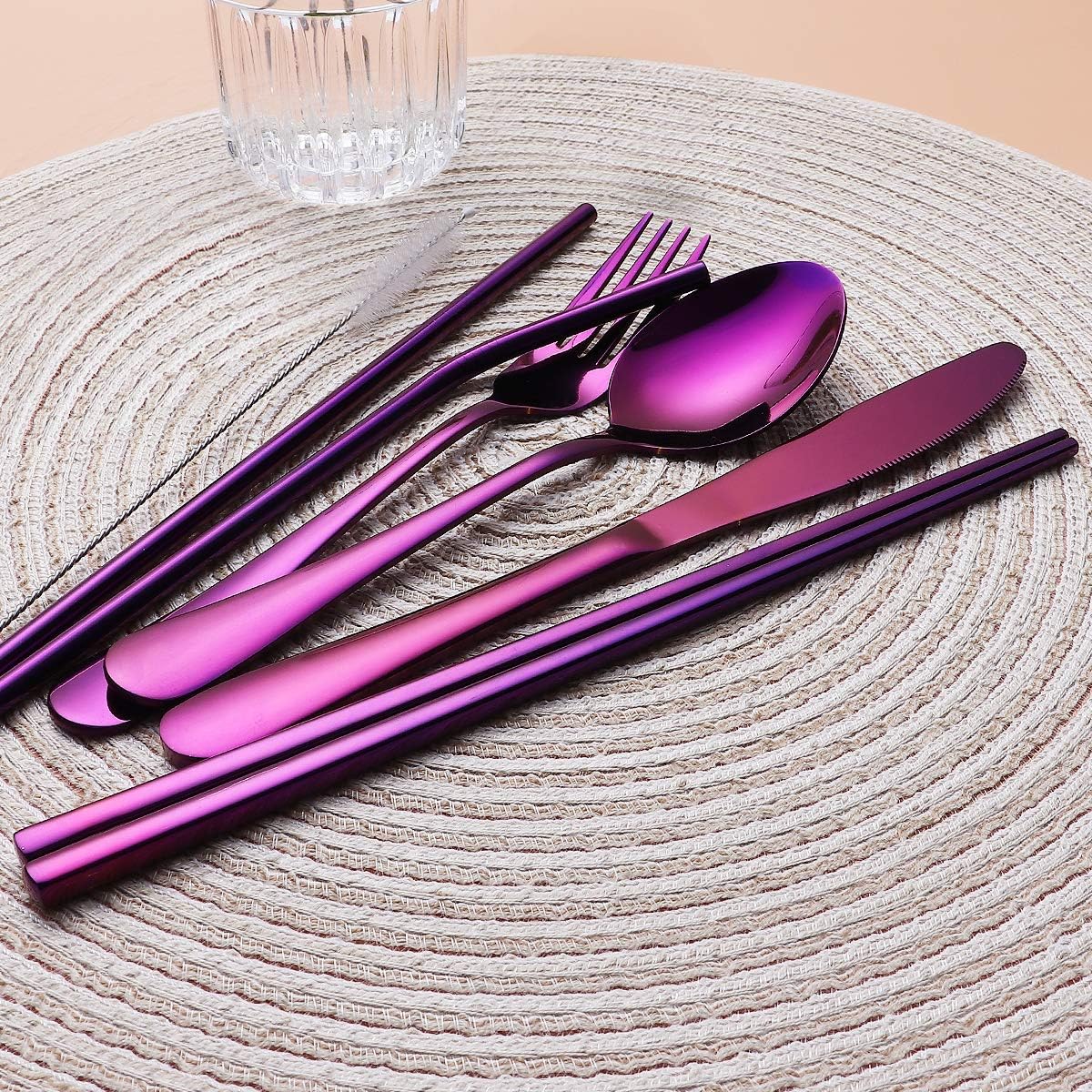 Travel Cutlery Set Stainless Steel Waterproof Case