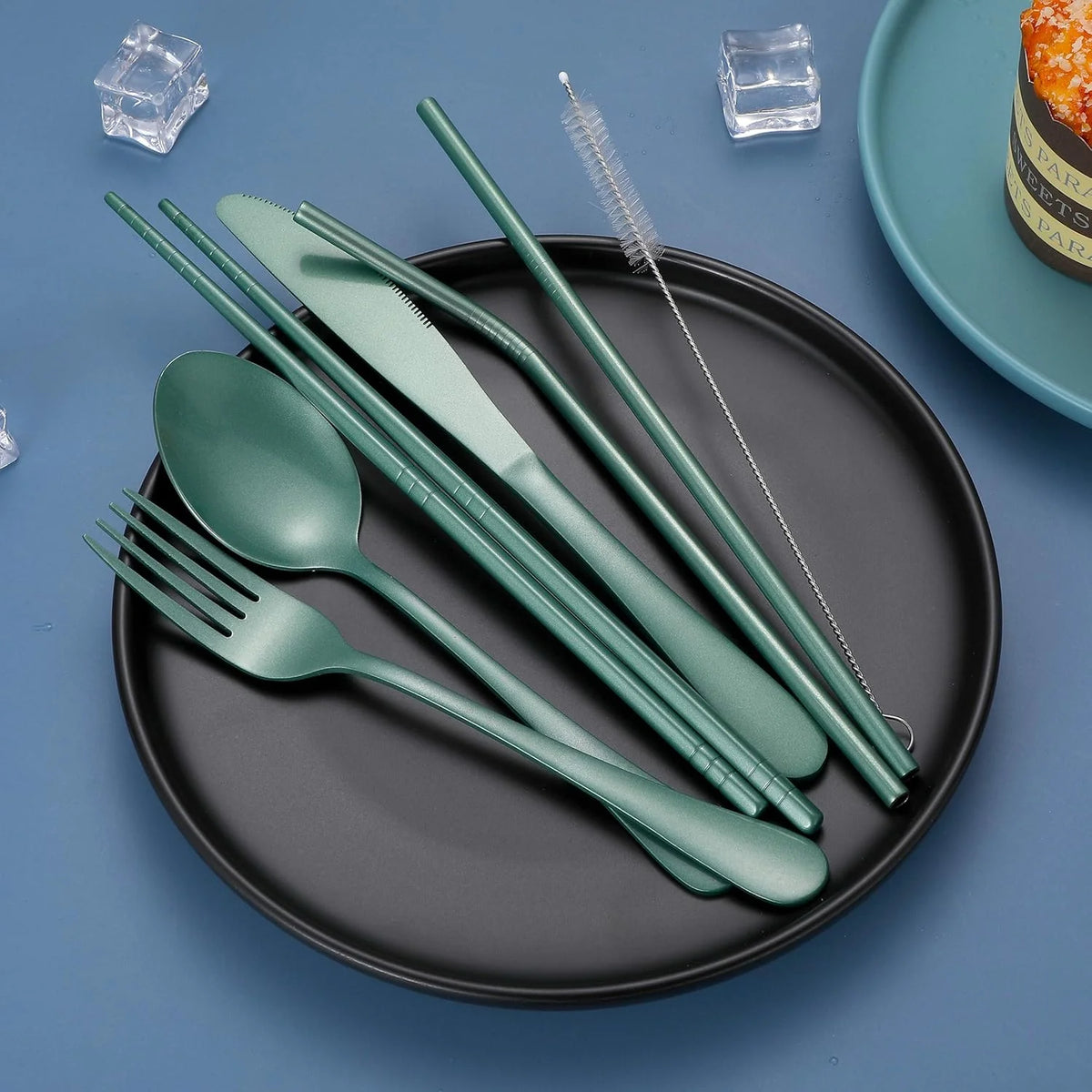 Travel Cutlery Set Stainless Steel Waterproof Case