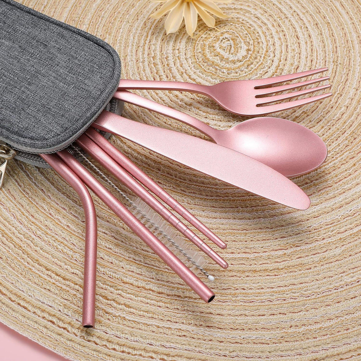 Travel Cutlery Set Stainless Steel Waterproof Case